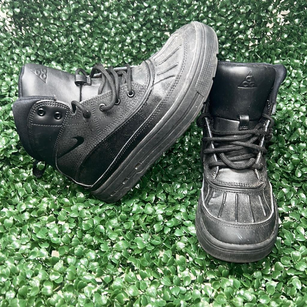 Nike Woodside 2 High (Gs) Big Kid's Shoes Black/Black Size 4y